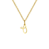 Gold plated dainty heart initial necklace for women featuring a waterproof stainless steel A-Z letter pendant, personalized jewelry.