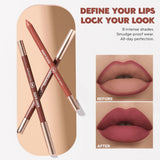 HSF Marketplace 8-color matte velvet lip liner pencil with waterproof, long-lasting, non-sticky finish, perfect for precise lip definition.