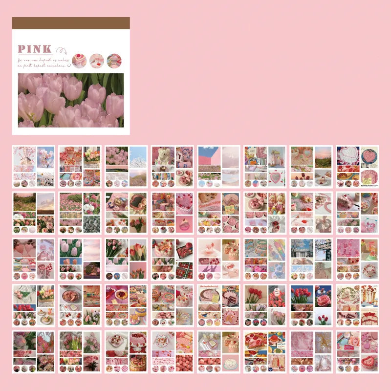 Washi paper stickers for scrapbooking, 40 aesthetic designs, K-culture merch by HSF Marketplace