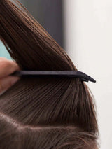 Stainless steel pointed tail hair comb from HSF Marketplace, designed for styling real hair wigs and precise hair sectioning.