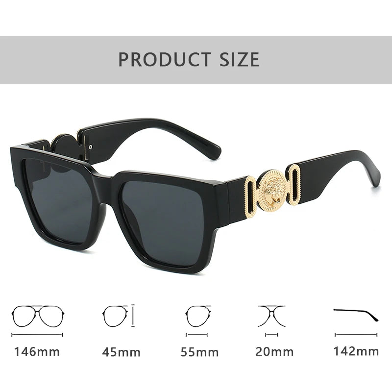 Luxury vintage square sunglasses by HSF Marketplace for men and women, 2026 style