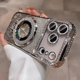 Glitter magnetic phone case for iPhone 14 Pro Max with raised lens protection by HSF Marketplace