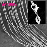 10-piece 925 sterling silver charm link chain necklace set by HSF Marketplace