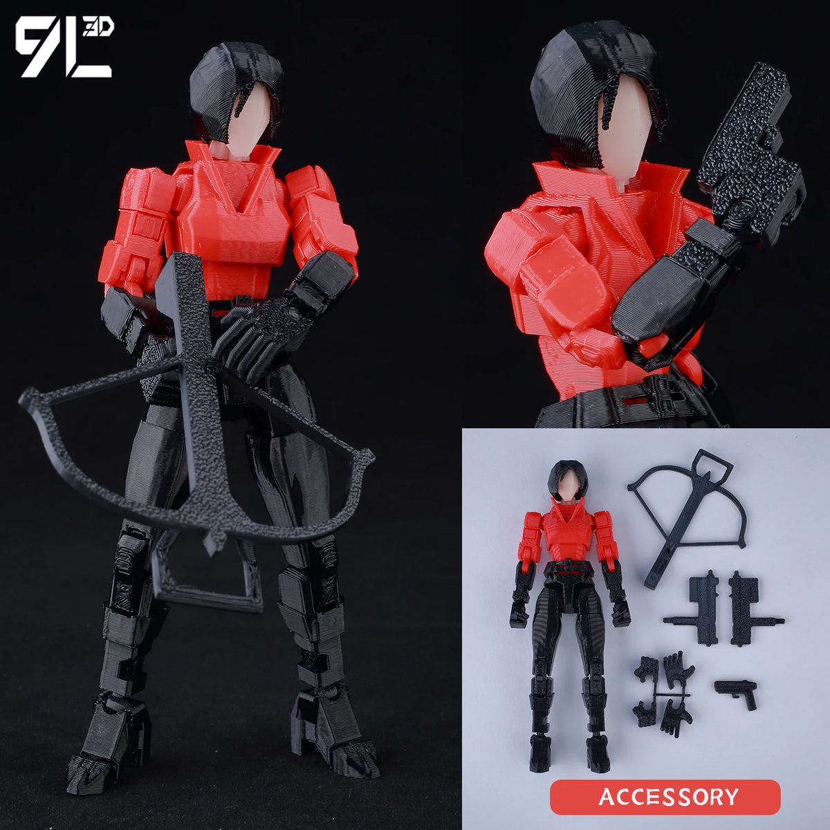9L 3D printed Dummy13 Superman anime multi-jointed action figure mannequin in superhero design