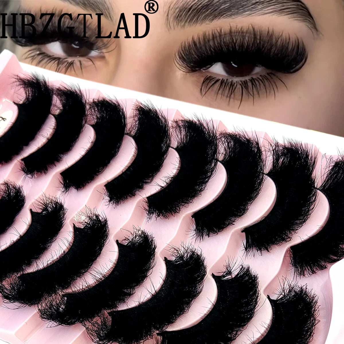 3D faux mink hair false eyelashes, 10 pairs of fluffy HSF Marketplace lashes