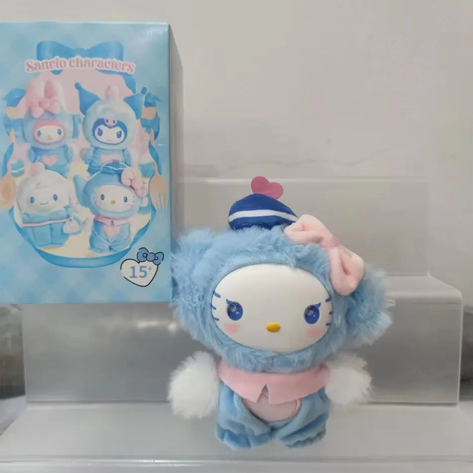 Sanrio Family Fox Island Blue Flutter vinyl plush blind box pendant featuring Hello Kitty and Kuromi characters