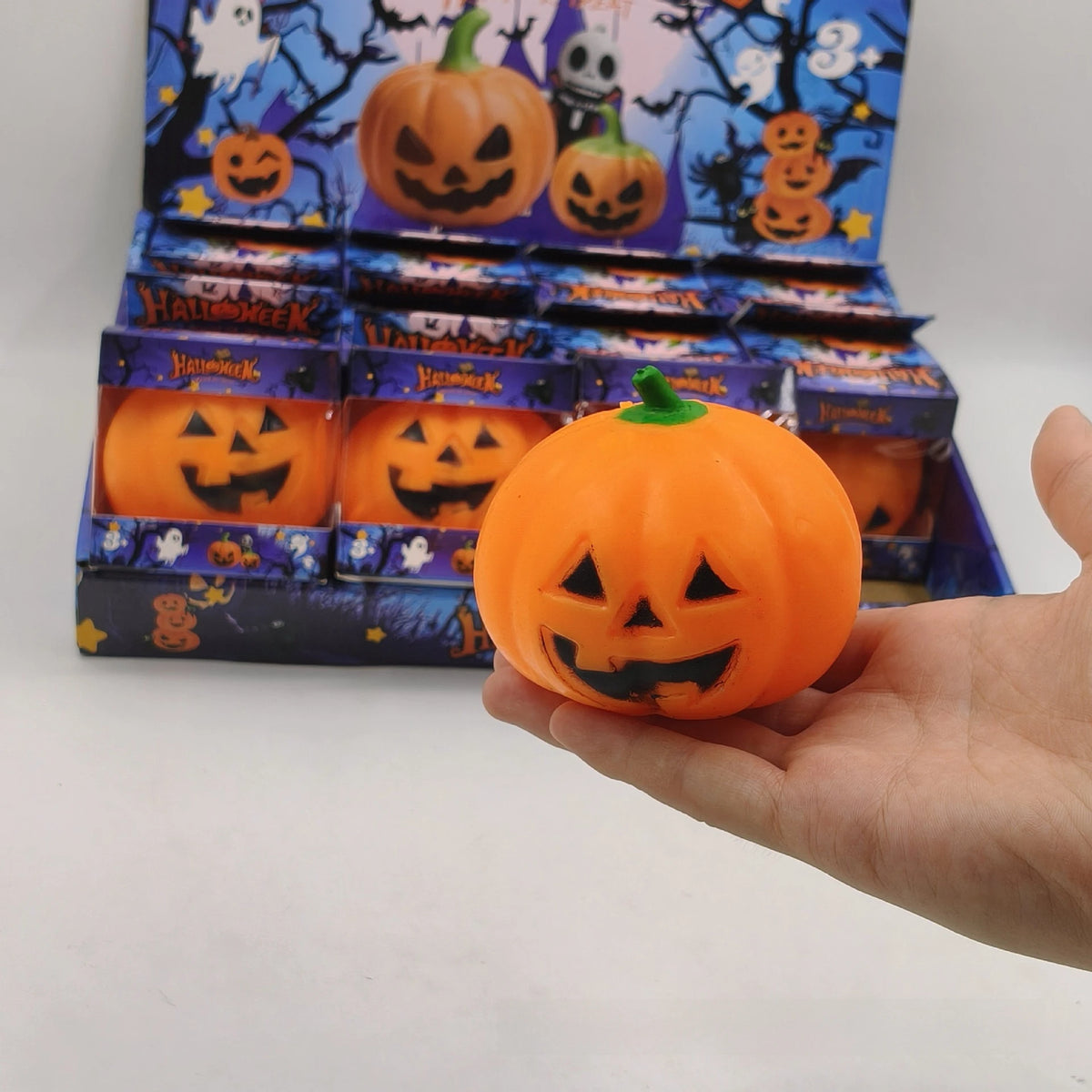 Pumpkin head squishy toy for stress relief, Halloween sensory toy by HSF Marketplace