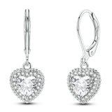 Hypoallergenic CZ zircon hoop earrings in 925 sterling silver, close-up view