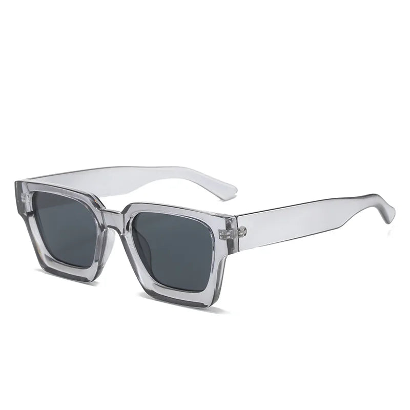 Luxury green square sunglasses for women and men by HSF Marketplace, retro style with UV400 protection and designer appeal.