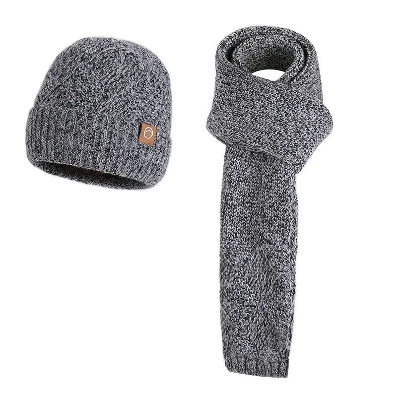 Winter knitted hat, scarf, and gloves set by HSF Marketplace for cold weather protection