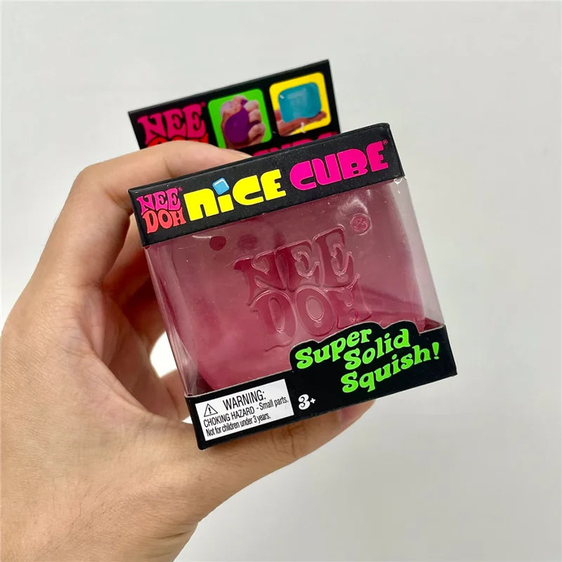 Needoh Nice Clear Cube Maltose Solid Squishy Stress Relief Squeeze Fidget Toy Slow Rebound Accessory Table Decor Relax Gadget