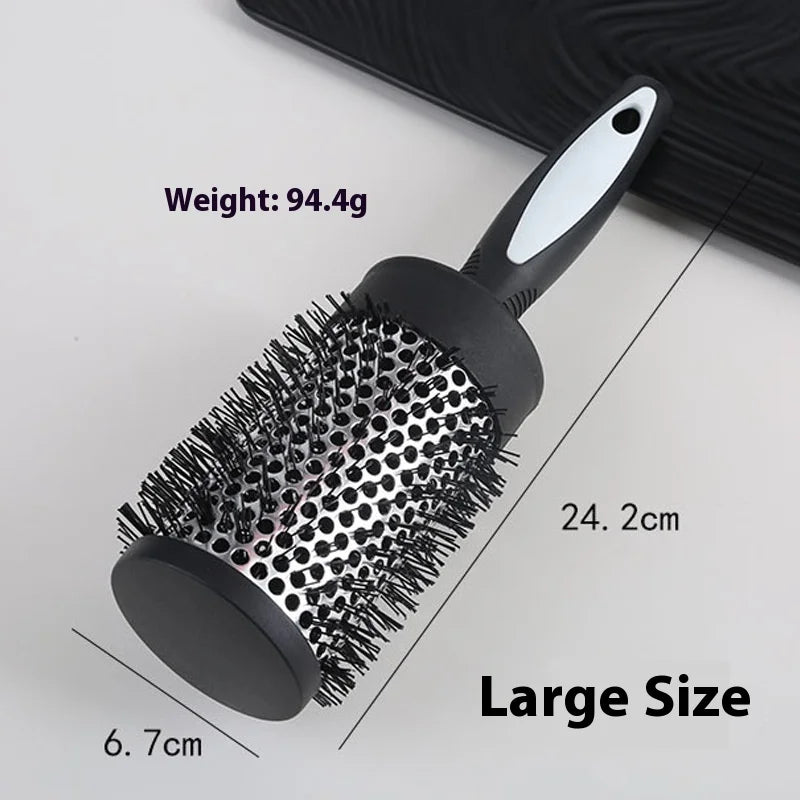 Thermal Round Hair Brush Set Anti-slip Handle Nylon Bristle Salon Hairdressing Curle Roller Comb Blow Drying Volume Styling Tool