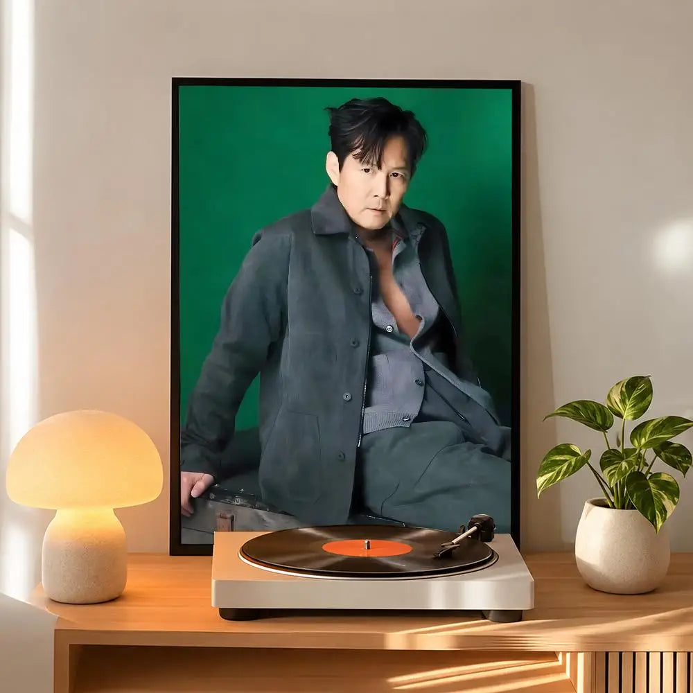 Lee Jung-jae portrait art poster for home decor, K-culture merch by HSF Marketplace