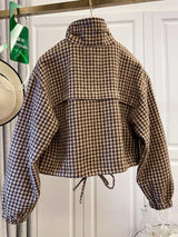 Women's houndstooth cropped jacket by HSF Marketplace for fall and winter style