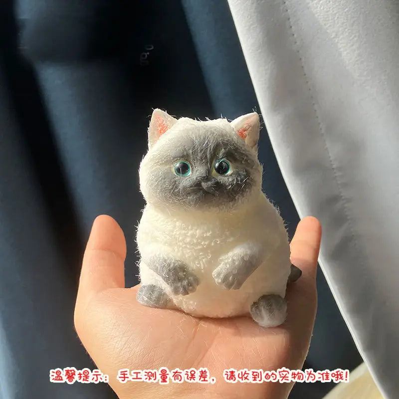 Soft Cute Cat Squishy Toy Kawaii Slow Rising Animal Figure Stress Reliever Squeeze Mini Plush-Like Gift Kids Adults