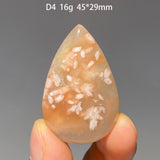 Pure Natural Madagascar Cherry Blossom Agate Water Drop Pendant Drilled Hole Healing Energy Crystal Home Decor DIY Jewelry Gift