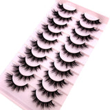 3D faux mink hair false eyelashes, 10 pairs of fluffy HSF Marketplace lashes in assorted styles