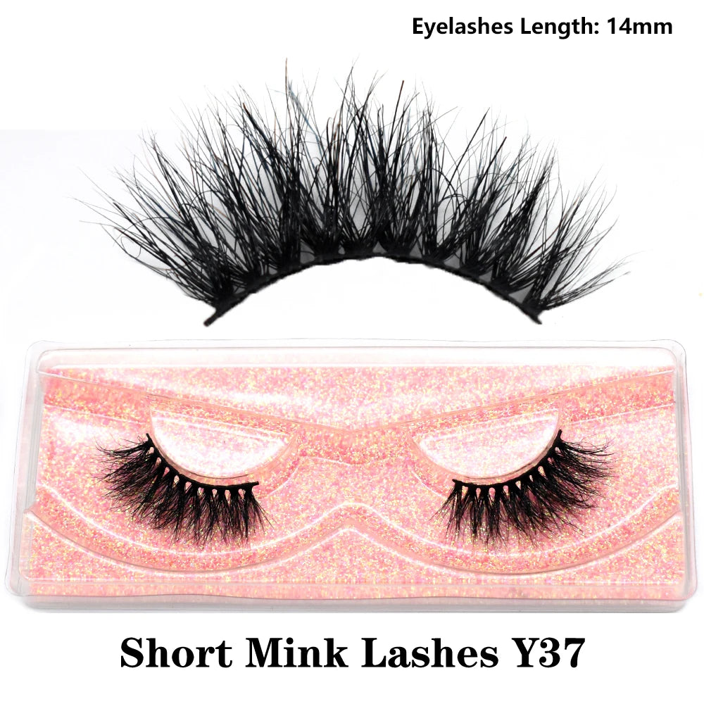 3D Real Mink Eyelashes, fluffy wispy short clusters false eyelashes by HSF Marketplace