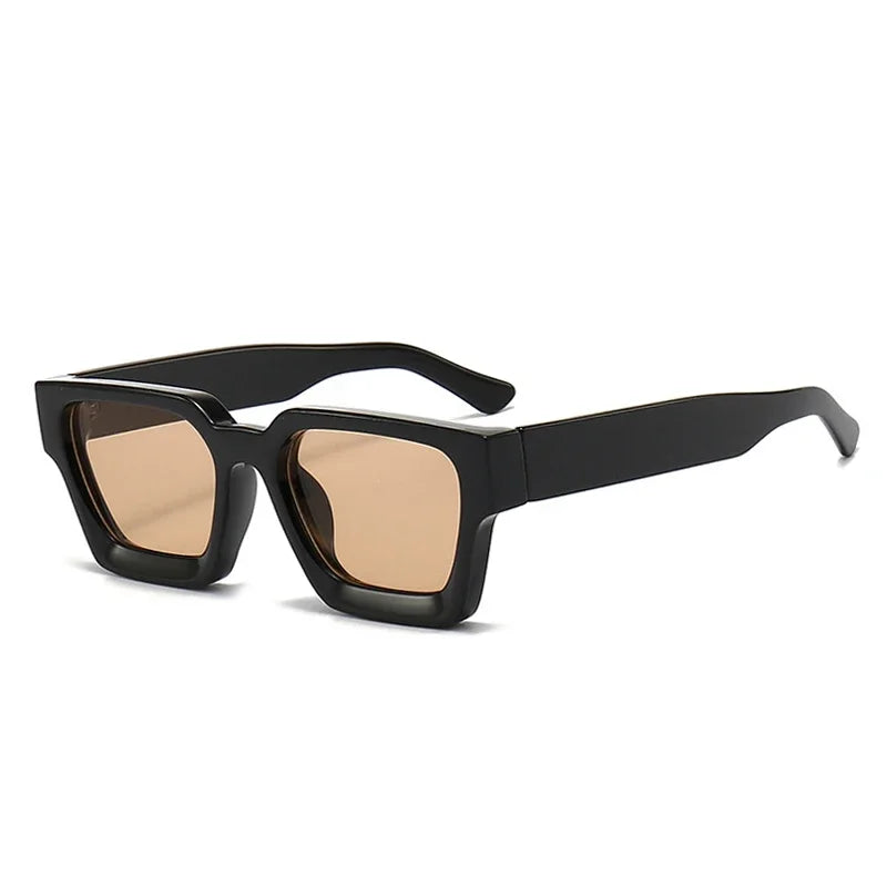 Luxury green square sunglasses for women and men by HSF Marketplace, retro designer style with UV400 protection.