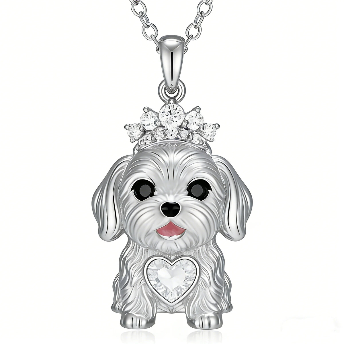 Cute beagle pendant necklace, elegant dog lover jewelry by HSF Marketplace
