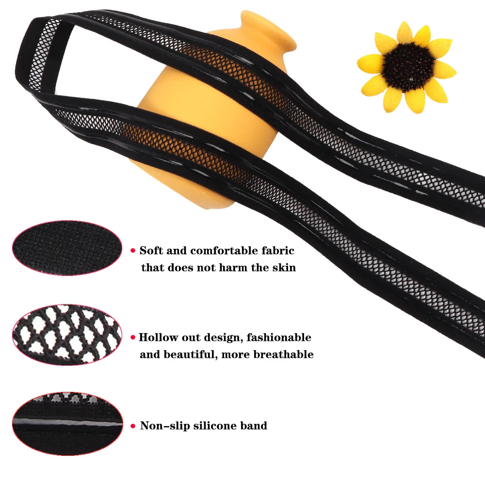 1Yards Silicone Anti Slip Mesh Elastic Band Wig Making Supplies Non-Slip Gripper Elastic For Wig Sewing Stretchable Horizontally
