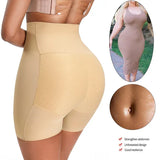 HSF padded seamless high-waist butt lifter shapewear shorts with hip pads and push-up design