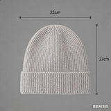 Warm knitted melon hat for men and women, cozy winter beanie in a classic style