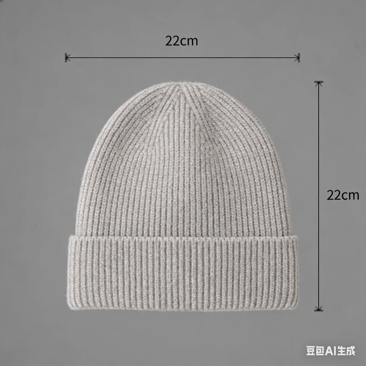 Warm knitted melon hat for men and women, cozy winter beanie in a classic style