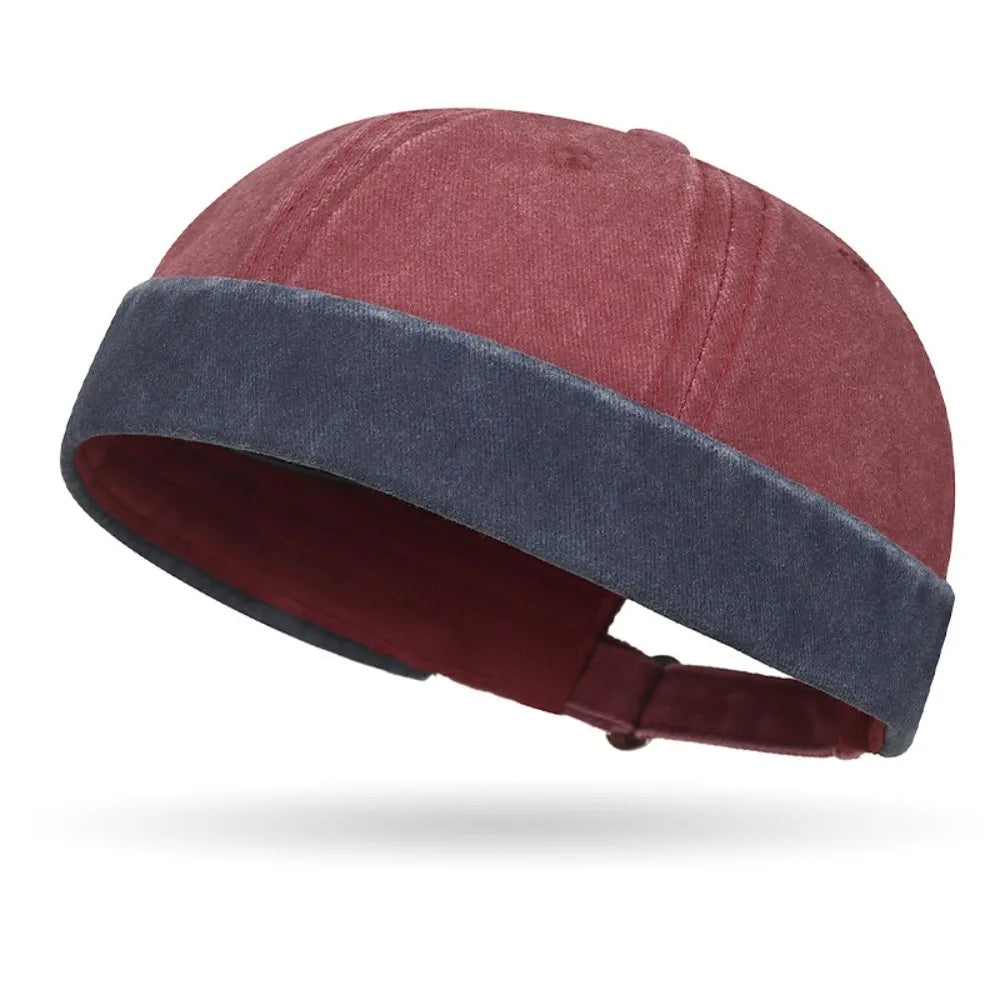 Women's hip hop beanie skullcap hat, brimless baggy cuffed docker fisherman style, HSF Marketplace