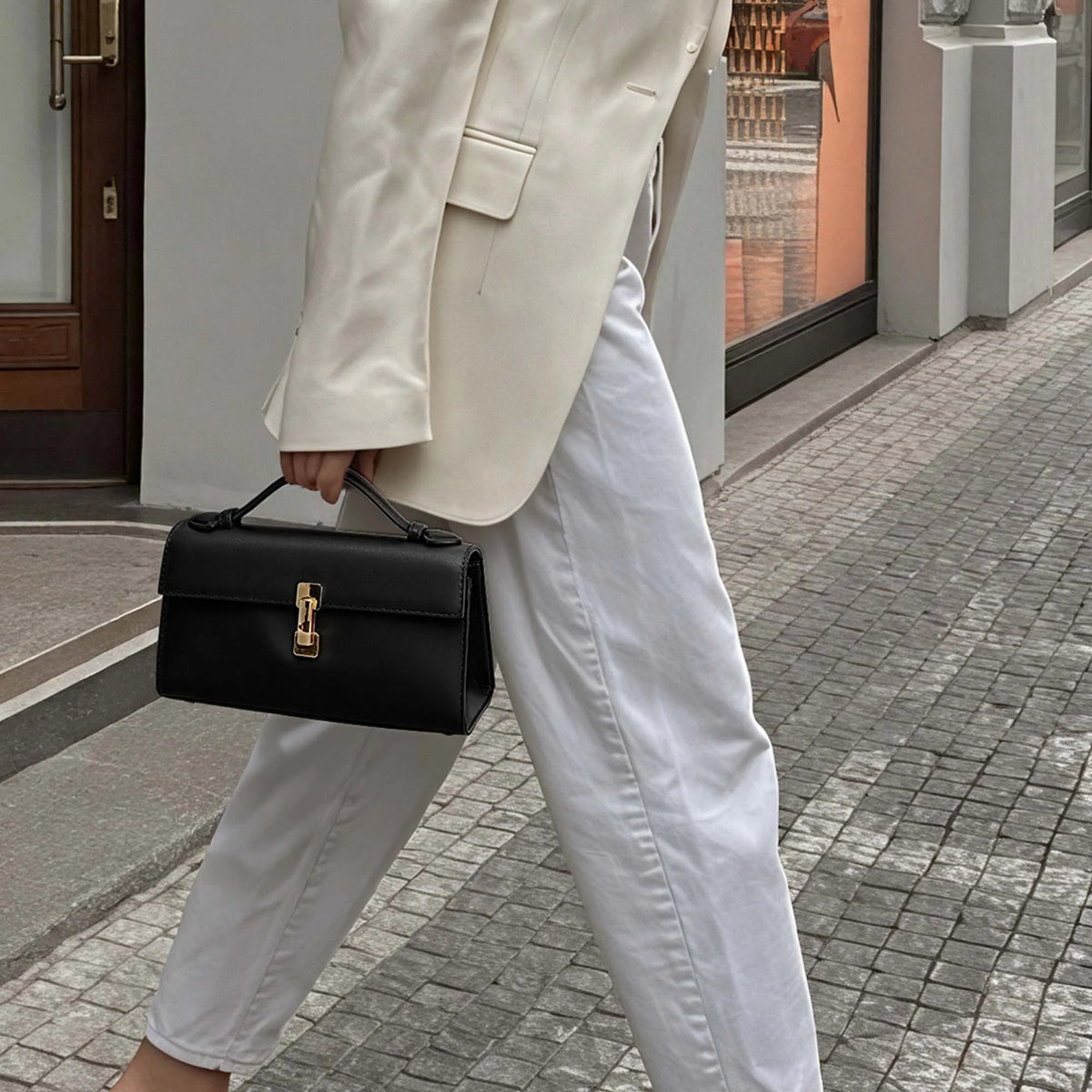 Small HSF Marketplace women's shoulder handbag with top handle and adjustable strap, stylish crossbody purse for women.