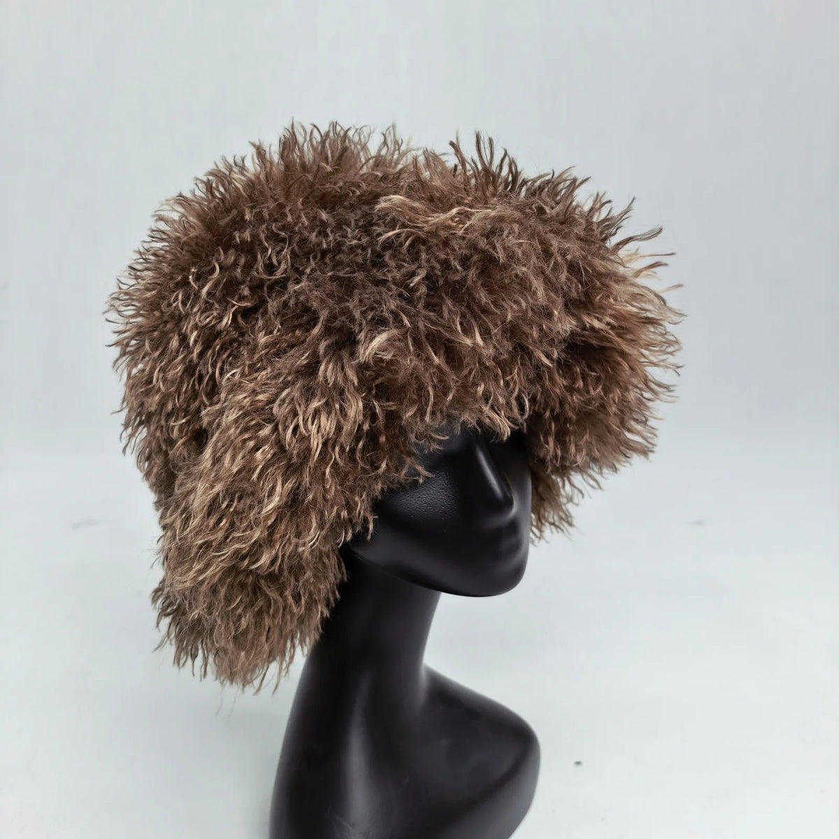 Women's faux wool curly fur bucket hat in a trendy textured design by HSF Marketplace