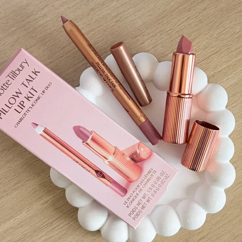 Charlotte Smooth Lip Liner and Lipstick makeup set by HSF Marketplace for defined lips and easy application
