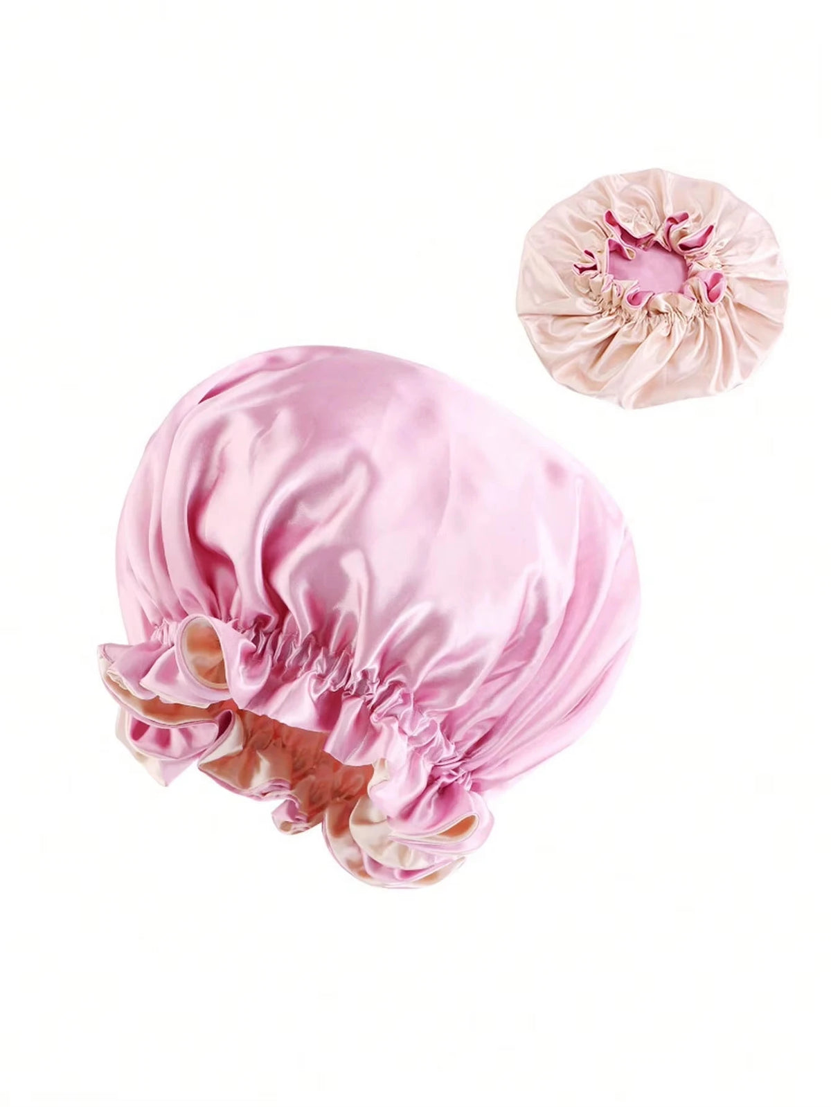 Two-tone satin reversible bonnet for sleeping and hair protection by HSF Marketplace