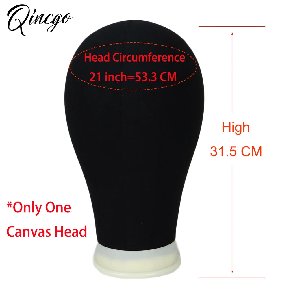 Wig Stand Tripod & Canvas Block Wig Head Adjustable Hairdresser Training Head Stand Set For Wig Display Styling Salon Home Used