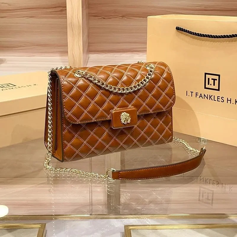 Elegant HSF Marketplace leather tote bag for women featuring a spacious design, crossbody strap, and stylish messenger purse look.