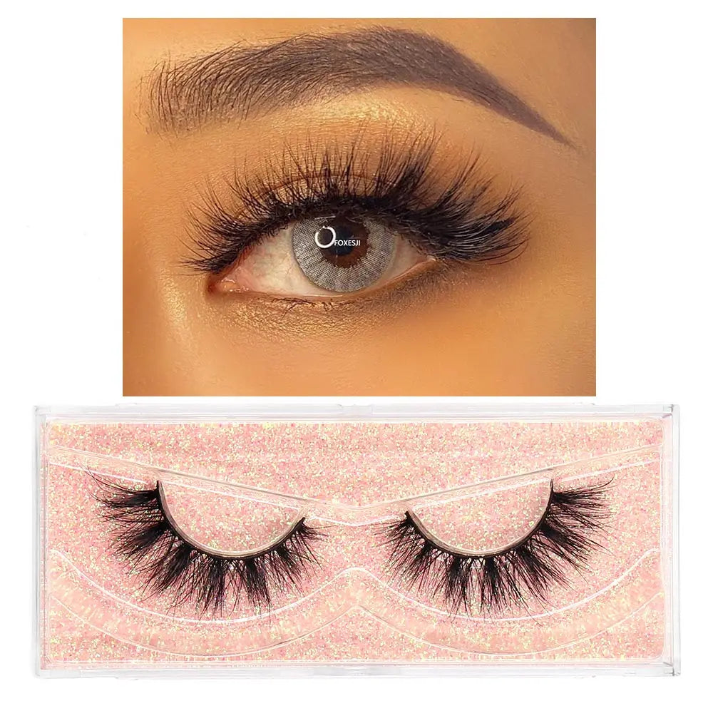 Dropshipping 3D Mink Eye Lashes Fluffy Volume Eyelash Extension Natural Wispy Full Strip Mink False Eyelashes Bulk Lash Makeup