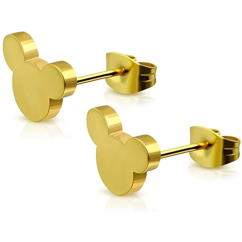 Cute mouse stud earrings for kids and teens, stainless steel jewelry by HSF Marketplace
