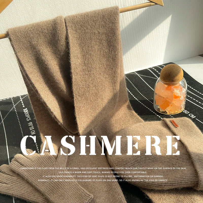 Premium 100% pure cashmere winter hat, scarf, and gloves set by HSF Marketplace