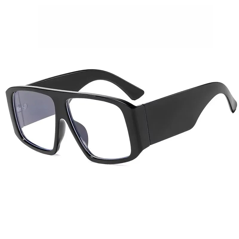 Large Y2K oversized pilot sunglasses for women with gradient lenses, thick square frame, fashionable retro style by HSF Marketplace