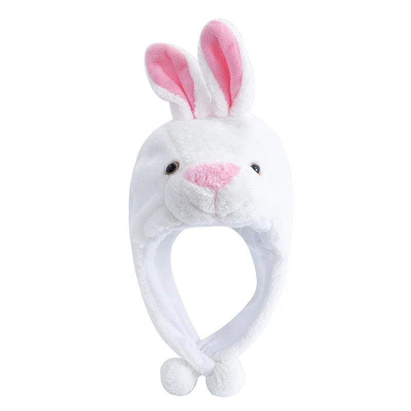 Women's HSF Marketplace plush 3D animal style winter hat, funny decorative couple cap with mischievous design