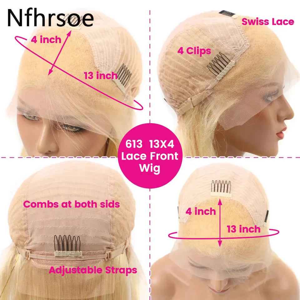 Blonde human hair pixie cut headband wig for women, high-gloss daily wear style