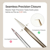 MYEVER Anti-Slip Eyelash Extension Steel Tweezers High-Density Fiber Tip Eyelash & Eyebrow Professional Precision Makeup Tools