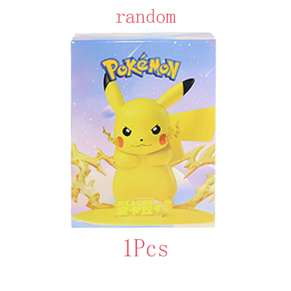 12-pattern Pokémon action dolls featuring Pikachu blind box anime figures for desktop decoration and collecting
