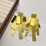 Metal retro tassel dangle earrings by HSF Marketplace, featuring a stylish vintage-inspired design