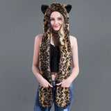 3-in-1 winter warm earmuff hat with scarf and gloves set by HSF Marketplace