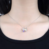 Sterling silver cat pendant necklace for women featuring cute animal design, perfect as a birthday gift or fashionable jewelry.