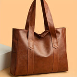 Fashionable Women's Handbag - Spacious and Multifunctional Shoulder Bag with Safety Zipper and Durable Synthetic Leather