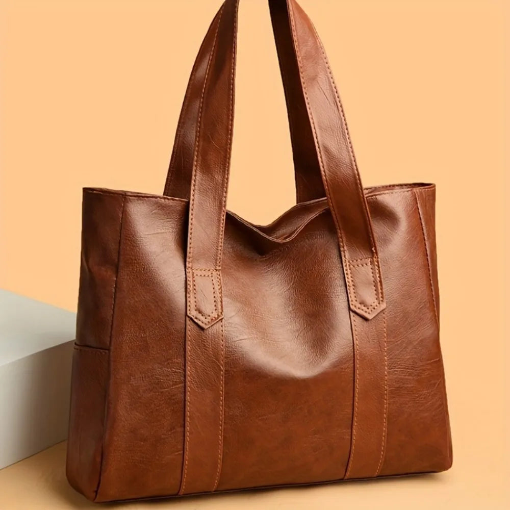Fashionable Women's Handbag - Spacious and Multifunctional Shoulder Bag with Safety Zipper and Durable Synthetic Leather