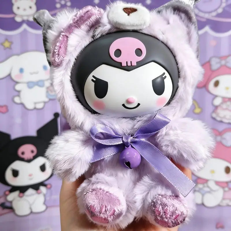 Sanrio Family Fox Island blue flutter series vinyl plush blind box with Hello Kitty and Kuromi pendant figures