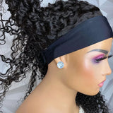 Shireen kinky curly headband wig, glueless Remy virgin human hair afro deep curls, 250% density